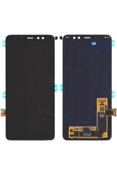 Samsung Γνήσια Οθόνη LCD με Μηχανισμό Αφής Galaxy A8+ (2018) SM-A730F Μαύρη