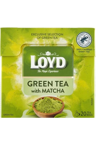 loyd شاي أخضر مع ماتشا في أكياس هرمية الشكل 10 × 1.5 جرام