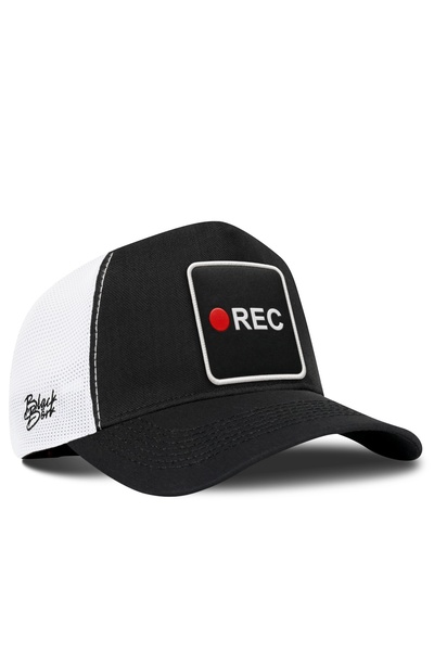 BlackBörk Rec Logo Cordura Black-White Trucker Hat