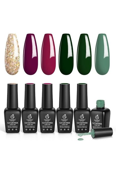 beetles Gel Polish Beetles Jelly Gel Nail Polish Set, 6 Colors Nude Sheer Nat...