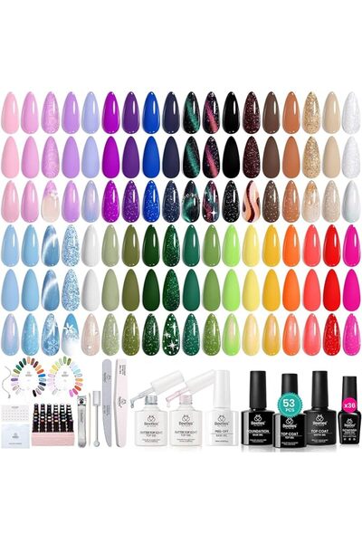 beetles Gel Polish Beetles Jelly Gel Nail Polish Set, 6 Colors Nude Sheer Nat...