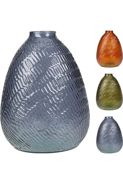 DecoDepot Vază decorativă din sticlă, colorată, 16x22 cm