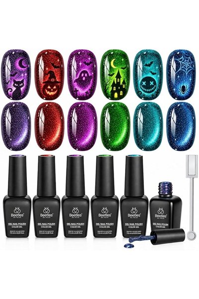 beetles Gel Polish Beetles Jelly Gel Nail Polish Set, 6 Colors Nude Sheer Nat...