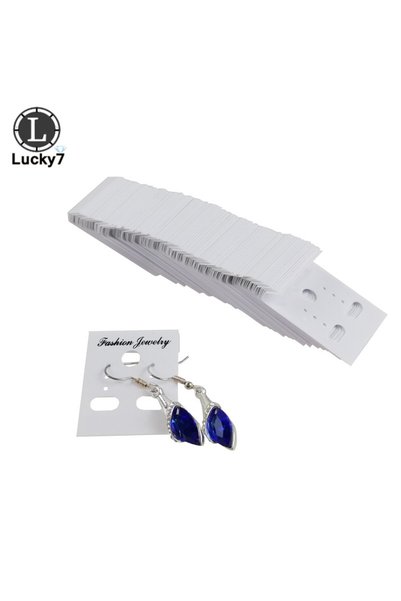 Choice White 100Pcs Earring Ear Studs Organizer Holder Black Plastic Jewelry ...