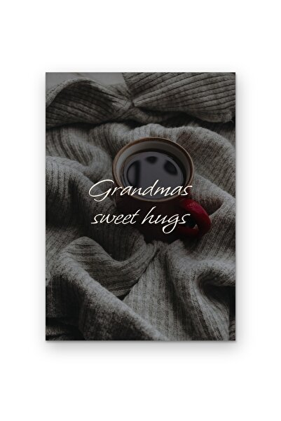 OEM Poster Cardboard 250g A4 Sweet hugs from grandma, Wall Art Quote, A4