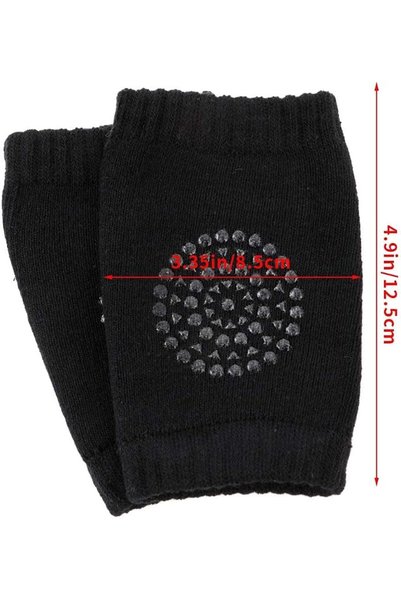 GENERAL 4 Pairs Baby Knee Pads for Crawling, Non-Slip Elastic Baby Knee Pads with Rubber Dots for