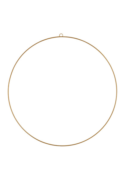 Martom Jantă decorativă metalică, aurie, bază pentru aranjamente florale, 30 cm