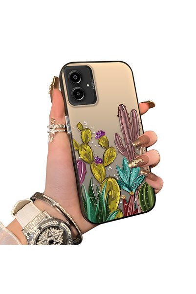 ucuc Samsung Galaxy A06 4G/5G Compatible Acrylic Hard Back Panel Silicone Edg...