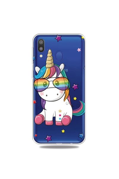 OEM Θήκη Σιλικόνης TPU για Samsung Galaxy A40 με Σχέδιο Μονόκερο και Αστέρι