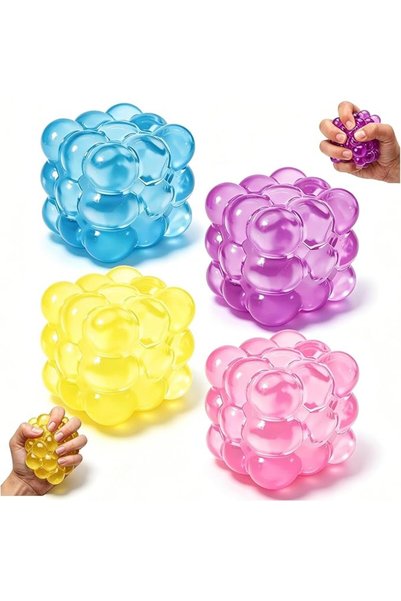 TERRIFI 4 Pack Cotton Candy Sensory Squeeze Toys Relief Hand Exercise Soft fo...