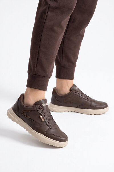 Dakırs Men's Lace-Up Lightweight Comfortable Sole Brown Casual Walking Shoes ...