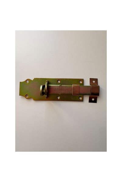 OEM Zăvor plat pentru ușă 150mm, zincat galben, tijă lată, cu orificiu pentru...