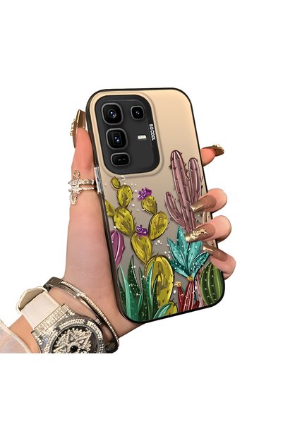 ucuc Infinix Note 50 Pro Plus Compatible Acrylic Hard Back Panel with Silicon...
