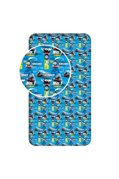Jerry Fabrics Cearceaf cu elastic 90x200 cm, bumbac, multicolor, pentru copii