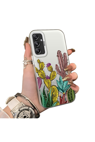 ucuc Samsung Galaxy M34 Compatible Acrylic Hard Back Panel Silicone Edged Cac...