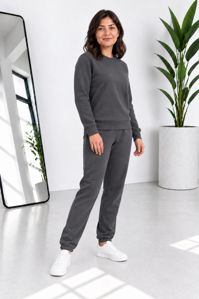 by fiyaka fashion Premium Quality Comfortable Fit 3-Ply Cotton Zero-Collar Sweat Suit