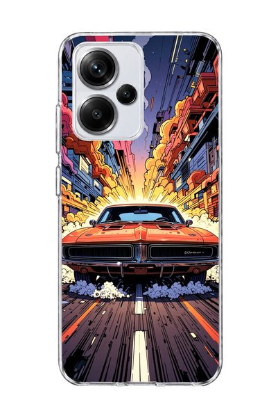 lelia Redmi Note 13 Pro Plus 5g Compatible Orange Classic Car Printed Transpa...