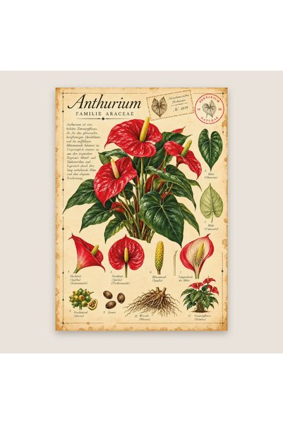OEM Felicitare Botanică cu Anthurium – Botanica Sărbătorilor