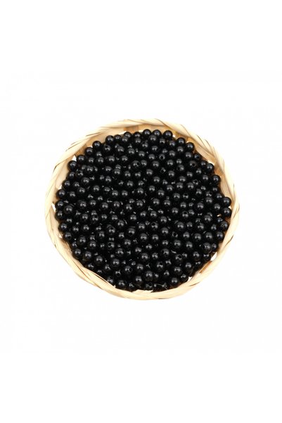 Prestij Boncuk Siyah Plastik İnci Boncuk 10 mm 100 Gram