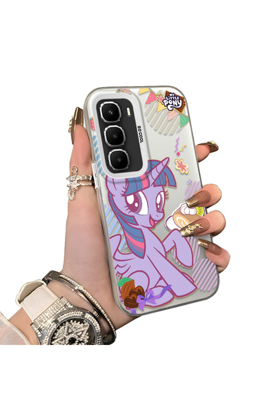 ucuc Infinix Hot 60I Compatible Acrylic Hard Back Panel with Silicone Edges T...