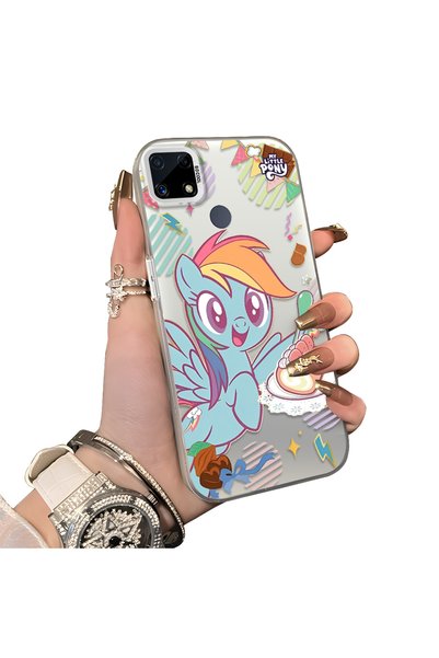 ucuc Rainbow Dash Pattern Phone Case with Silicone Edges and Acrylic Hard Bac...