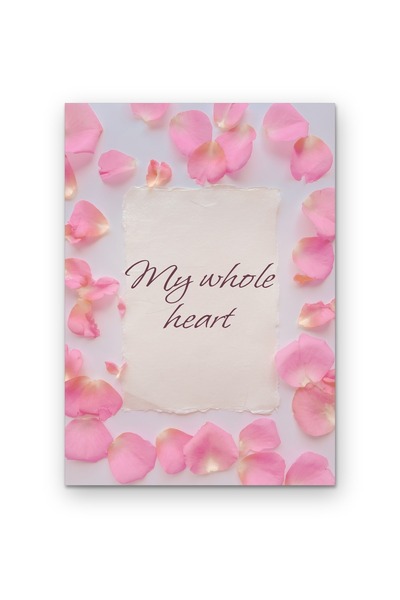 OEM Poster Cardboard 250g A4 My Whole Heart, Wall Art, Love Message