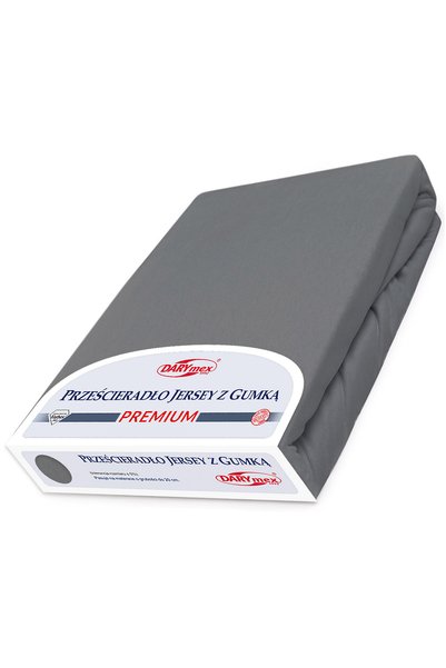 Darymex Cearceaf de pat jersey cu elastic, 90x200cm, 100% bumbac, 170g/m2, gri