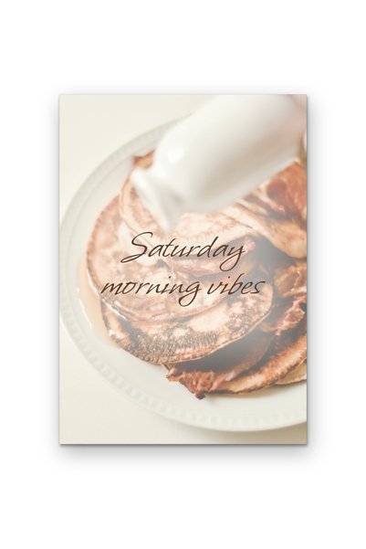 OEM Poster Cardboard 250g A4 Saturday Morning Vibes, Motivational Wall Art
