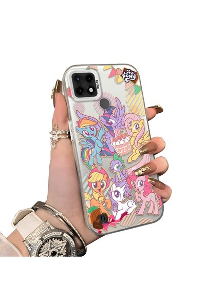 ucuc Realme C21 Compatible Acrylic Hard Back Panel with Silicone Edges and Po...