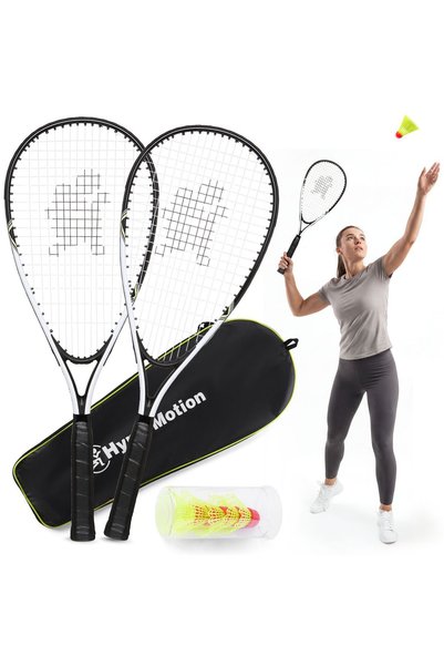 HyperMotion Set badminton 2 rachete 5 mingi geantă