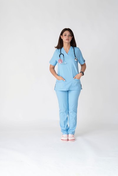 Kıraç Uniform Doktor Ve Hekim Forması Scrubs Likralı Takım Yeni Yönetmeliğe U...
