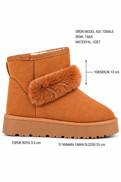 stato Tonale Plush Detailed Thick Soled Women's Winter Boots