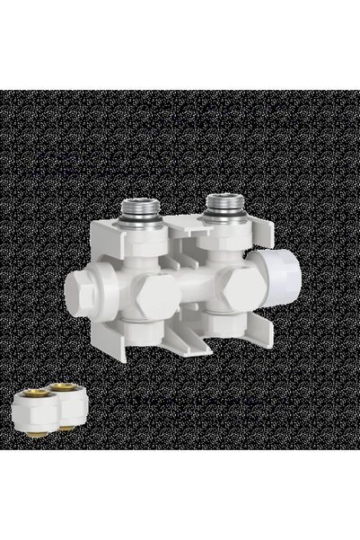 aquamarin Robinet termostatic multibloc 1/2”, alb, montaj vertical/orizontal,...
