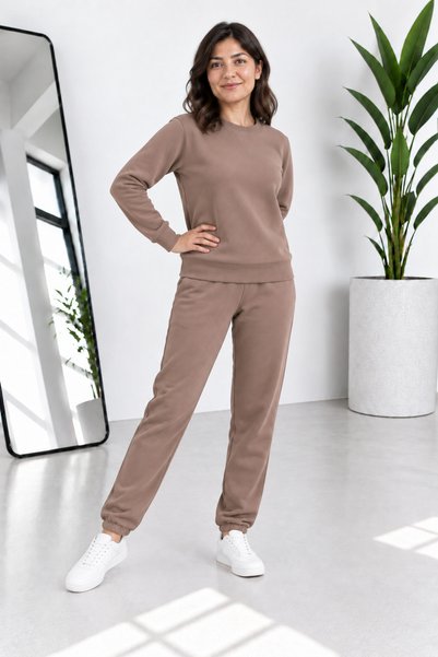 by fiyaka fashion Premium Quality Comfortable Fit 3-Ply Cotton Zero-Collar Sweat Suit