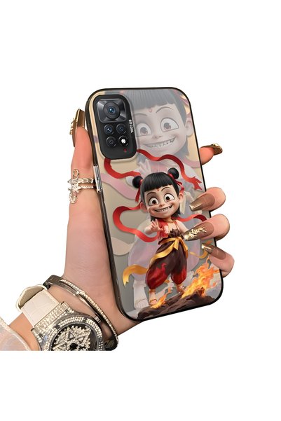 ucuc حافظة هاتف بنمط Nezha غير شفافة لهاتف Xiaomi Redmi Note 11 Pro 4G/5G متو...