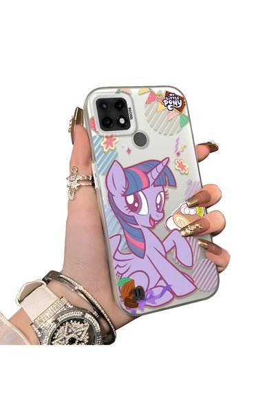 ucuc Realme C21 Compatible Acrylic Hard Back Panel with Silicone Edges Twilig...