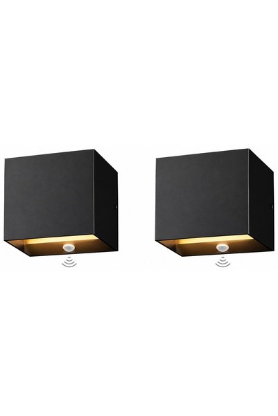 KYOTECH Set de 2 aplice de perete, LED, senzor de mișcare, bec G9 înlocuibil,...