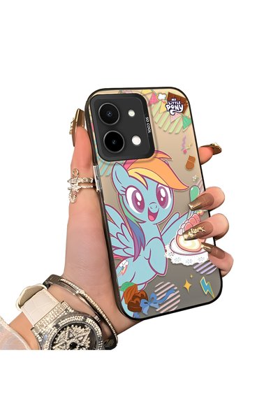ucuc Rainbow Dash Pattern Phone Case with Silicone Edges for Vivo Y28 4g Comp...