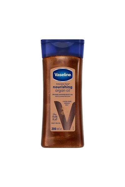 Vaseline Ulei de corp cu sclipiri bronzate și ulei de argan, 200 ml
