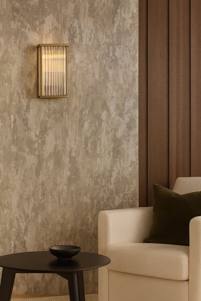 Besa Çubuk Camlı Lineer Duvar Apliği Modern Minimalist Salon Koridor Aplik
