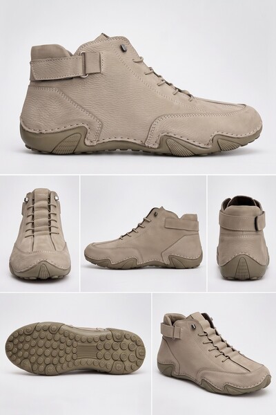 BIG KING Spider X Nubuck Ladder Elastic Genuine Leather Men's Mid Boots