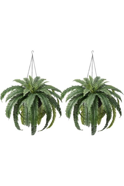 OtherMax Plantă artificială Ferigă Boston cu ghiveci realistă verde 120 cm 2 ...