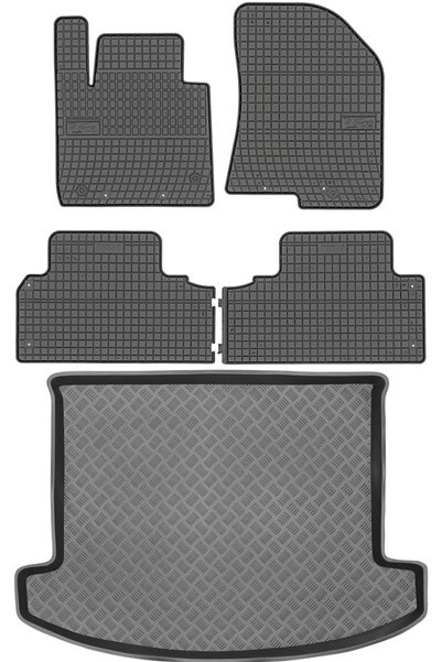 Max-Dywanik Kia Carens IV Monovolum din 2013-2019 SET - covorașe auto din cau...