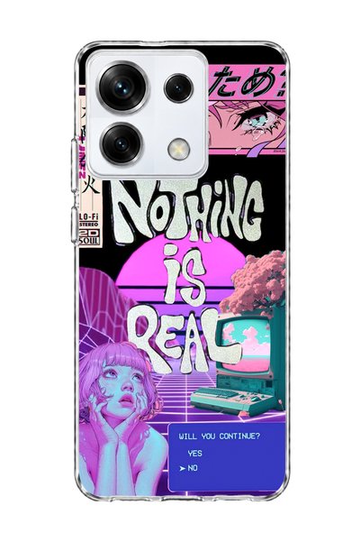 lelia حافظة هاتف شفافة مطبوعة عليها صورة فتاة غروب الشمس من Redmi Note 13 Pro 5G