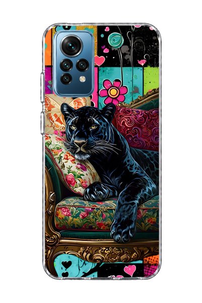 lelia حافظة هاتف شفافة متوافقة مع Redmi Note 12 Pro 4G مطبوع عليها نمر أسود