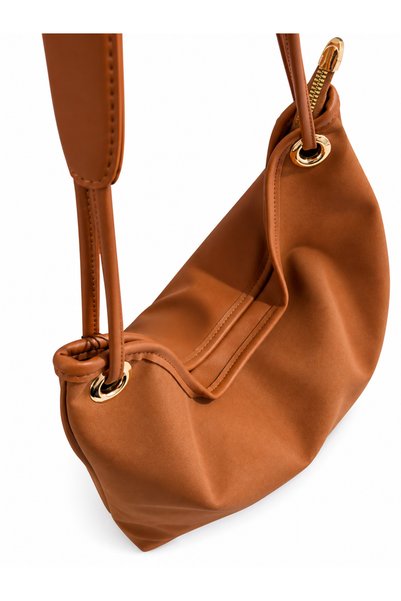 Generic Brand Suede and Leather Double-Sided Women's Stylish Daily Useful Shoulder Bag Large Volume Soft Textured