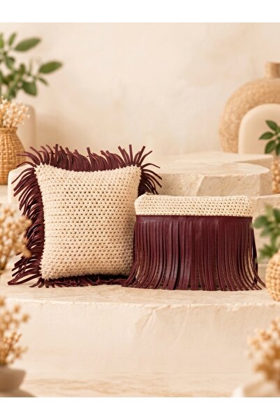 SEM AKSESUAR Leather Knitting with Tassels