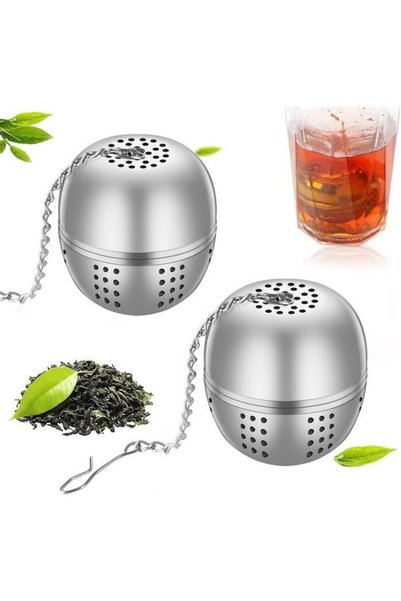 Noonedibs Bilă de ceai, strecurătoare ovală pentru ceai, filtru de ceai din o...