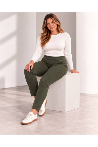 ÖNE BUTİK Women's Puntelema Plus Size Pants Li̇kapa