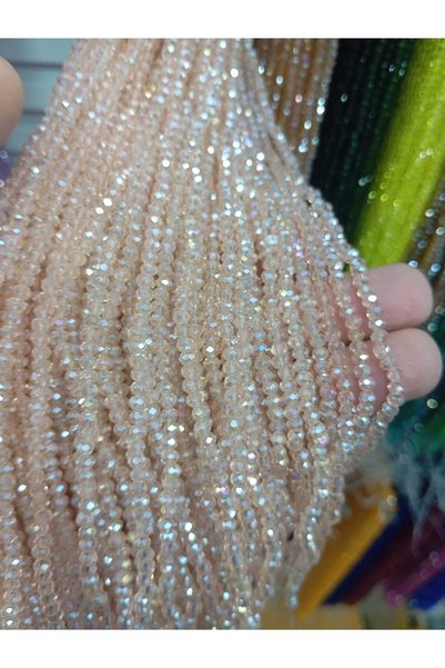 Ralp Moda Κρυστάλλινες χάντρες 3 χιλιοστών ζωηρών χρωμάτων 10 σειρές Μέσος αρ...